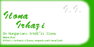 ilona irhazi business card